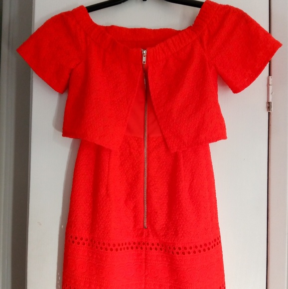 Topshop Orange Embroidered Dress - Picture 4 of 4